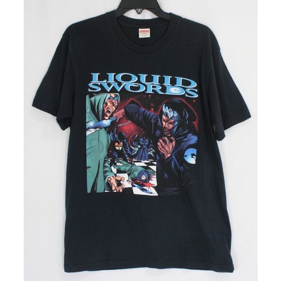Supreme x GZA Liquid Swords Midnight Blue Shirt M Wu-Tang Clan FW18 - Picture 1 of 7